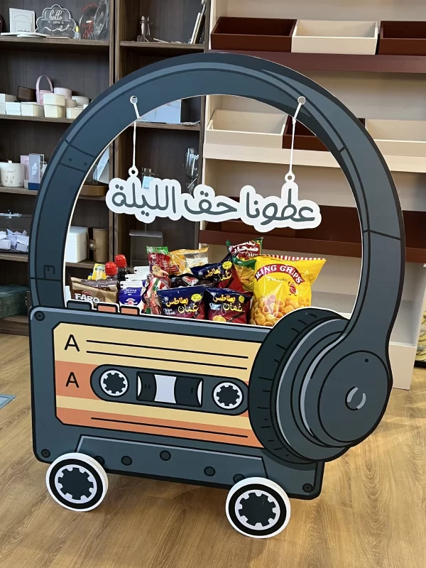 عربة حق الليلة متحركة بعجلات