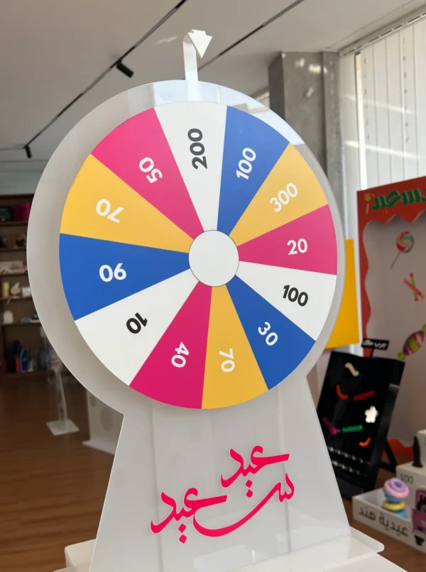 لعبة العجلة الدوارة للعيدية