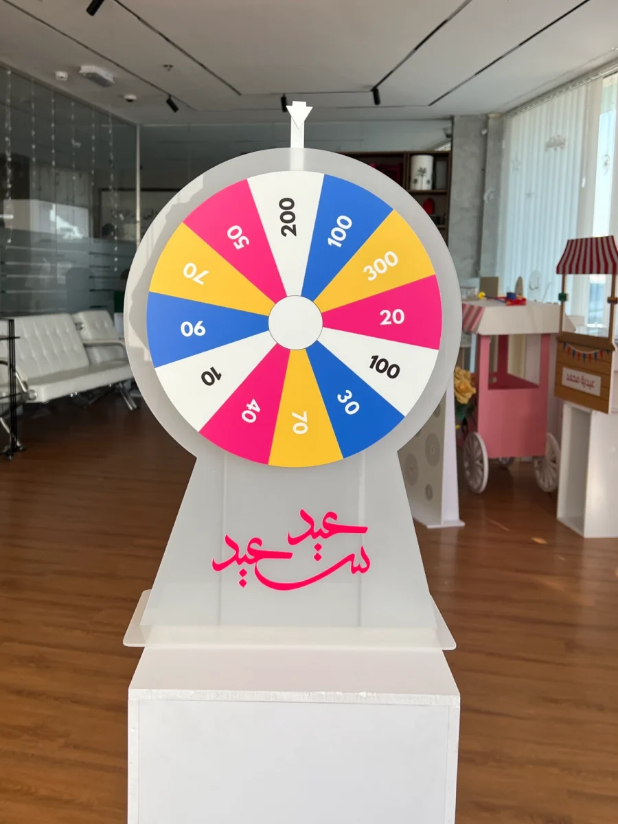لعبة العجلة الدوارة للعيدية